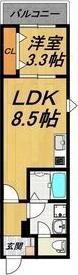 LE COCON 鳴海(1LDK/2階)の間取り写真