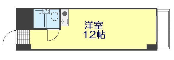 ロータリー本町 213号(ワンルーム/2階)の間取り写真