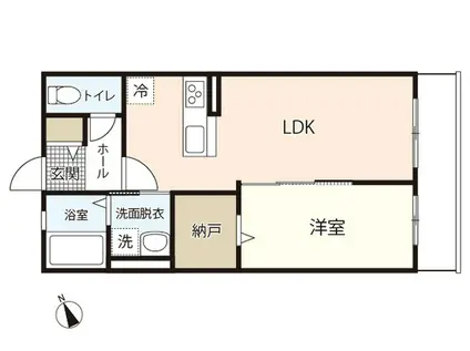 WITH HEIM K(1LDK/2階)の間取り写真