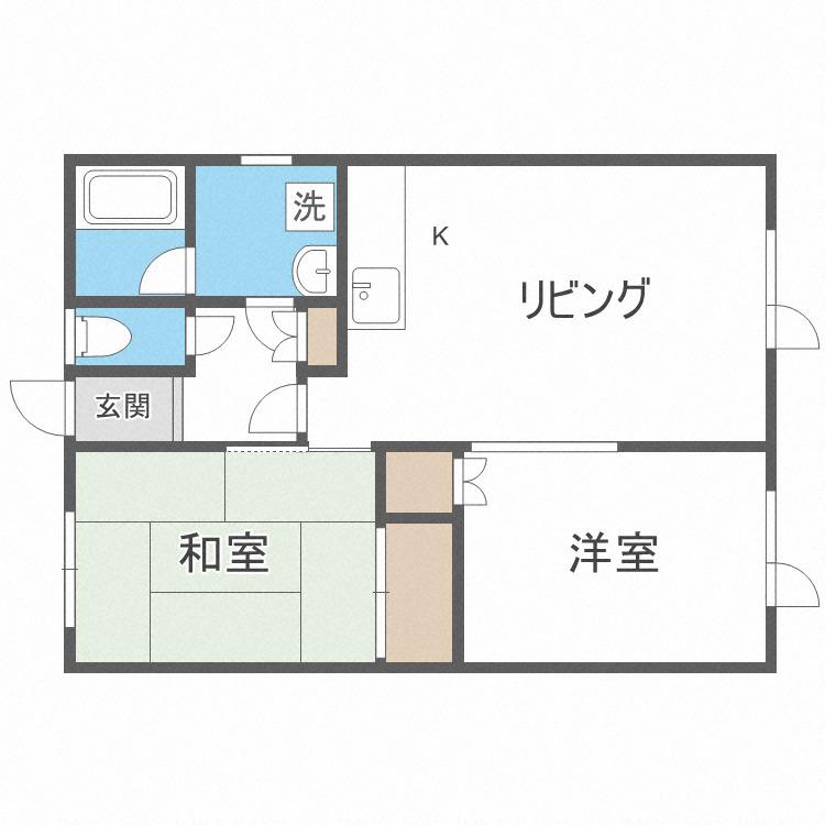 スリーヴェイルN40(2LDK/2階)の間取り写真