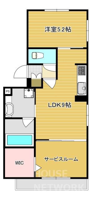 セジュール西賀茂(1SLDK/1階)の間取り写真