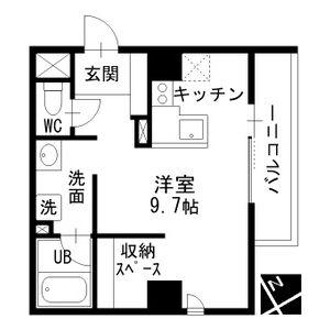 NOVEL(ワンルーム/3階)の間取り写真