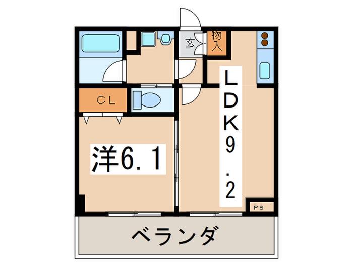 フォリアージュ青葉台(1LDK/3階)の間取り写真