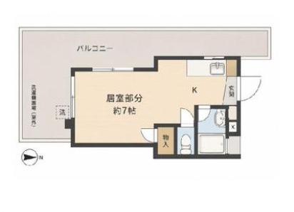 第15通南ビル(ワンルーム/3階)の間取り写真