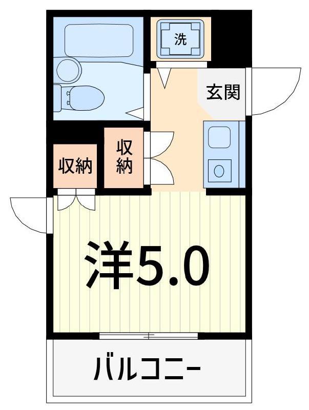 グラン立石(1K/3階)の間取り写真