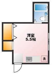アリスマリオン(ワンルーム/1階)の間取り写真