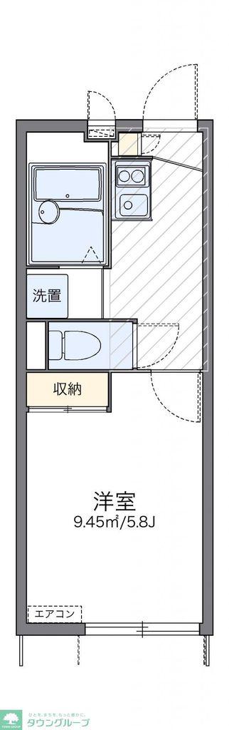 レオパレスフルール西綾瀬(1K/1階)の間取り写真