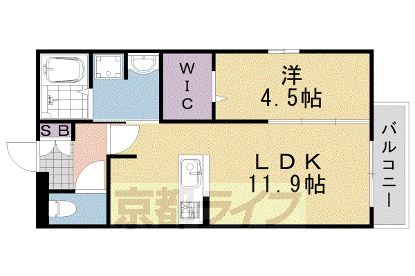 プレジール(1LDK/1階)の間取り写真