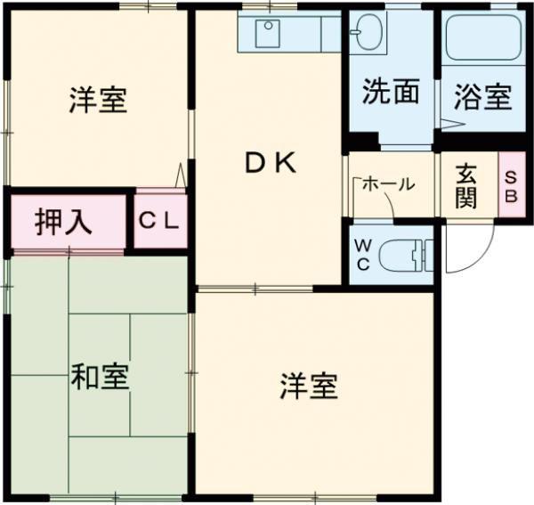 プレミール(3DK/1階)の間取り写真