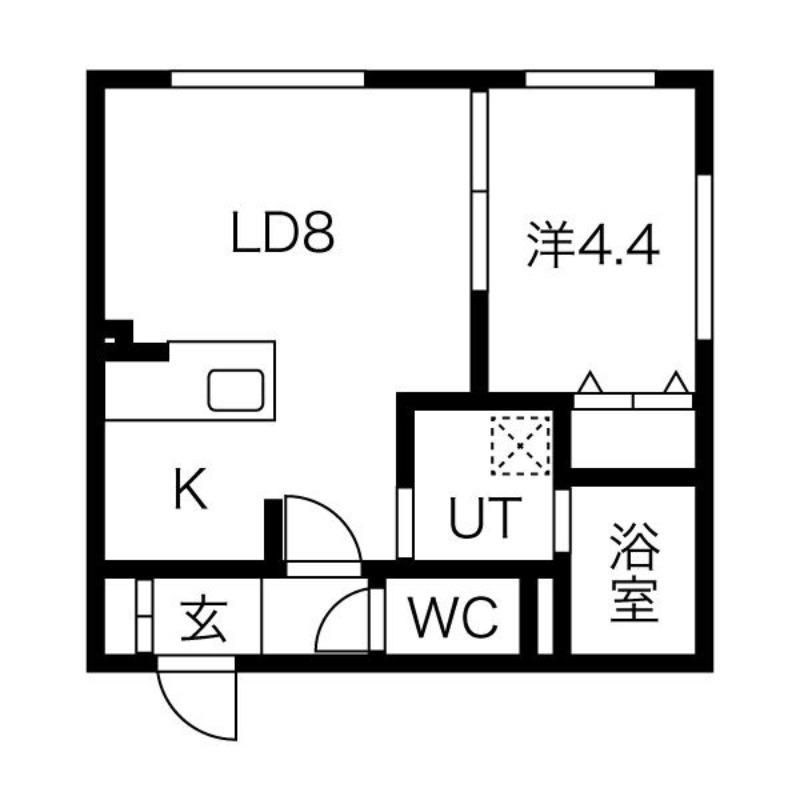 AXIS ARC(1LDK/4階)の間取り写真