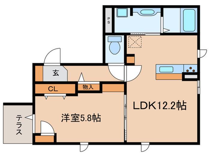 RENOM(1LDK/2階)の間取り写真