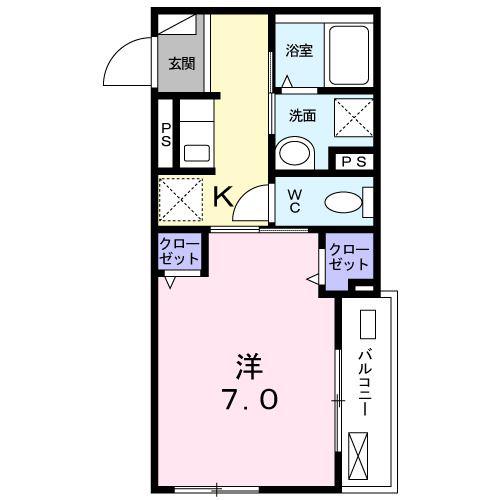 パークハイム常盤台(1K/3階)の間取り写真