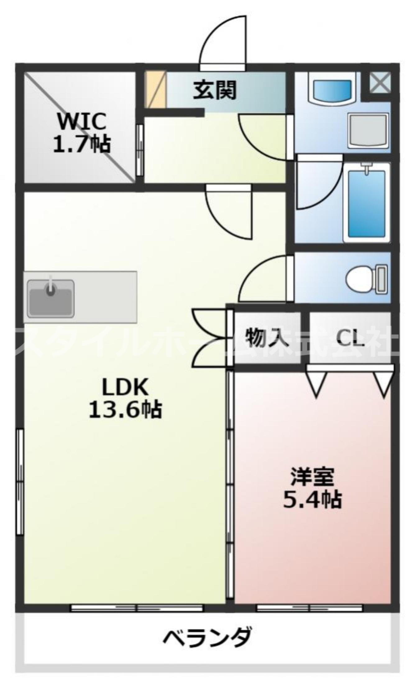 フォレスト野田(1LDK/3階)の間取り写真