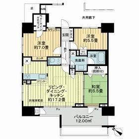 ルネサンス南柏駅前(3LDK/2階)の間取り写真
