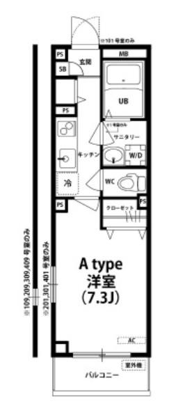 リブリ・OKUBO(1K/2階)の間取り写真