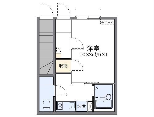 レオネクスト清風(1K/1階)の間取り写真