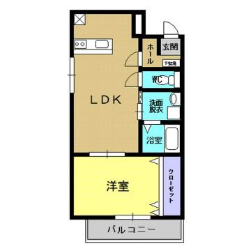 ライフアドバンス(1LDK/3階)の間取り写真