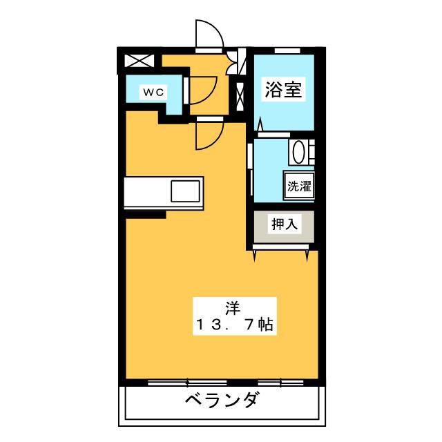 ミュゼ草薙(ワンルーム/3階)の間取り写真