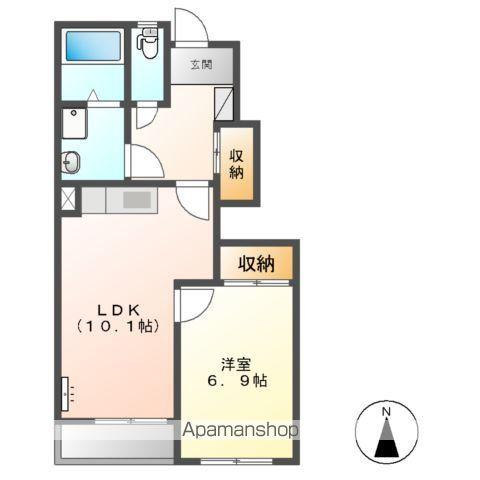 CASA I(1LDK/1階)の間取り写真