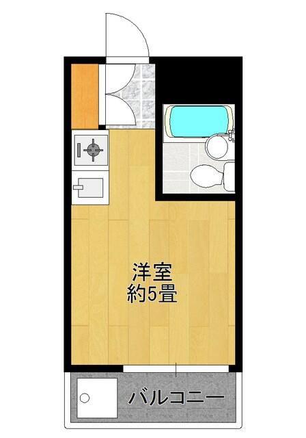 ハイシティ学芸大学1(ワンルーム/4階)の間取り写真
