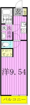 センターパーク馬橋II(1K/1階)の間取り写真