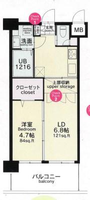NO82 EMPRESS(1LDK/9階)の間取り写真