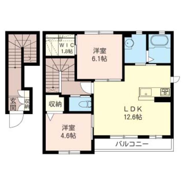 SHAMAISON フロレスタ(2LDK/2階)の間取り写真