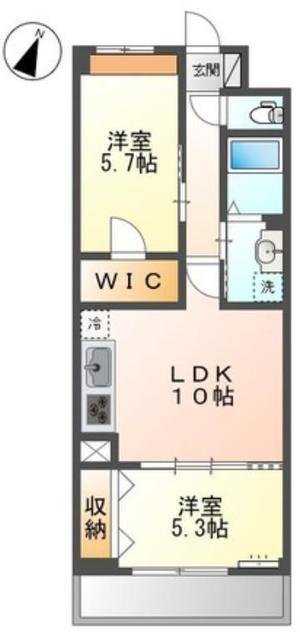 ハイムマルセン参番館(2LDK/2階)の間取り写真