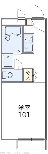 レオパレス鷺沼(1K/2階)の間取り写真
