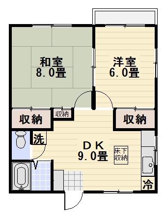 SAKURAYAMA VILLA(2DK/1階)の間取り写真