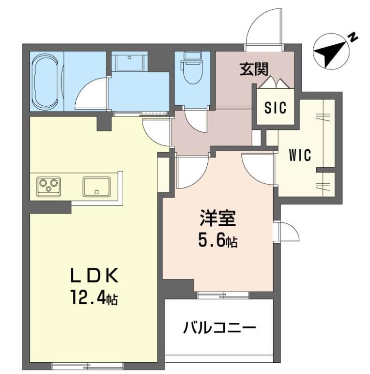 MAISON DE HINODE(1LDK/3階)の間取り写真