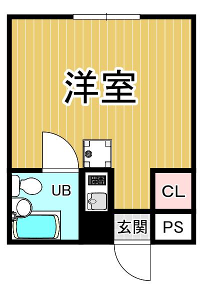 フラッツ塚口(ワンルーム/1階)の間取り写真