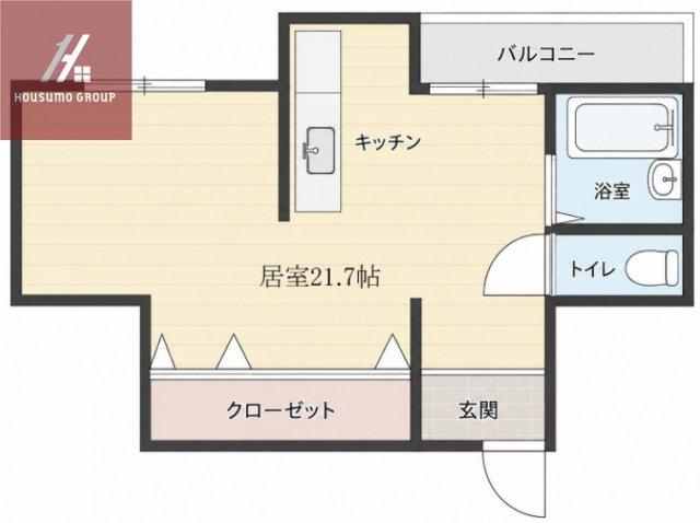 富沢マンション(ワンルーム/3階)の間取り写真