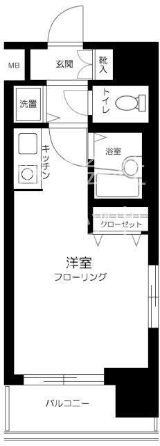 ロイヤルパレス大塚駅前(ワンルーム/2階)の間取り写真