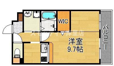 CASA VIENTO(1K/3階)の間取り写真