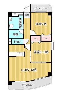 ストーリーズ丸喜(2LDK/3階)の間取り写真