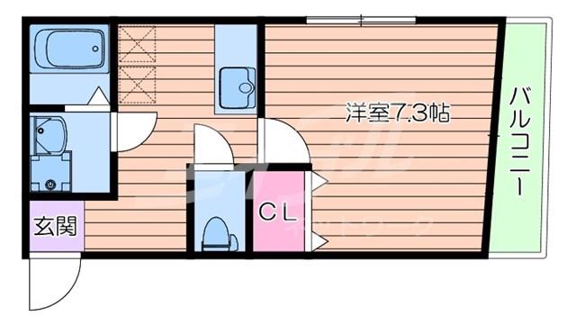 KSコート(1K/3階)の間取り写真