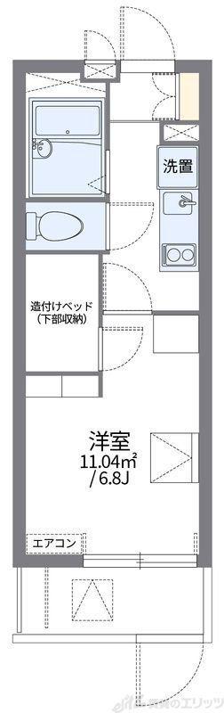 レオパレスNEW BROAD(1K/1階)の間取り写真