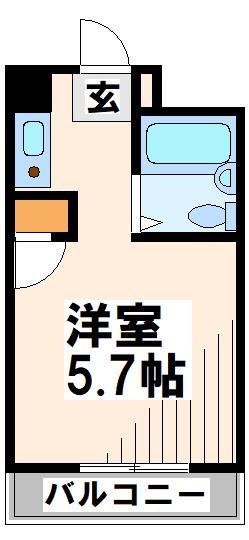 アネックス府中第Ⅱ(ワンルーム/2階)の間取り写真