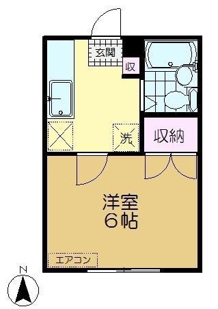 コートプリムローズ(1K/2階)の間取り写真