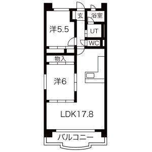 HAUOLI(2LDK/4階)の間取り写真
