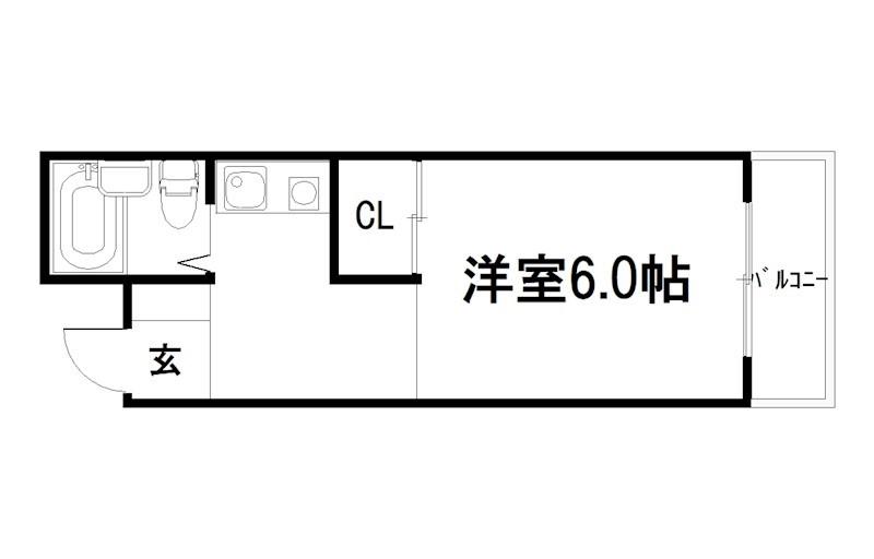STUDIO今西(1K/3階)の間取り写真