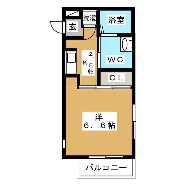 FLOWER・COURT(1K/1階)の間取り写真