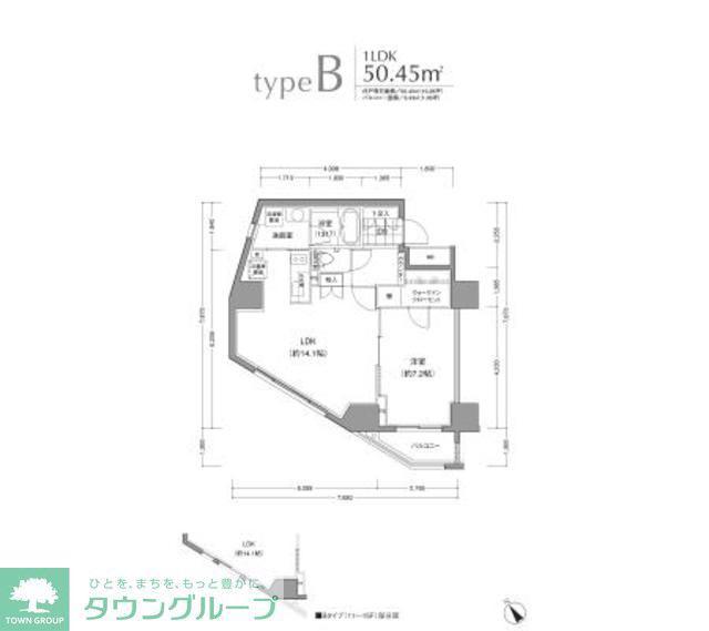 JP NOIE 小石川富坂(1LDK/8階)の間取り写真