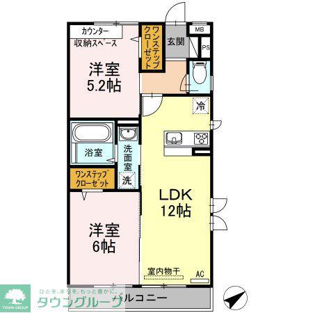 プラムスクエア(2LDK/3階)の間取り写真