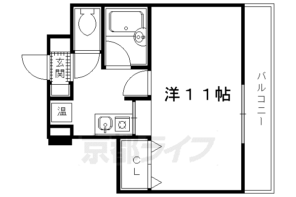 COTOGLANCE西賀茂(1K/1階)の間取り写真