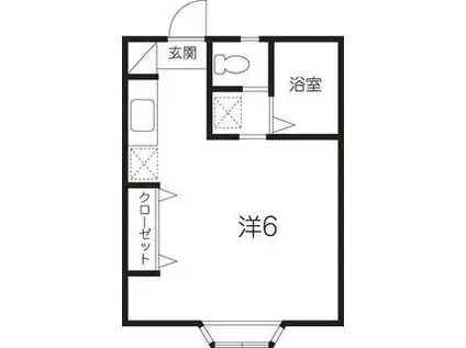 東光寺ハイツヒロ(ワンルーム/2階)の間取り写真
