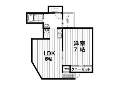 大幸ビル(1LDK/5階)の間取り写真