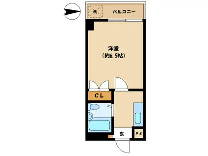 マンションKAMATA NO.6(1K/2階)の間取り写真