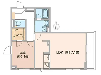 シナノレジデンス(1LDK/1階)の間取り写真